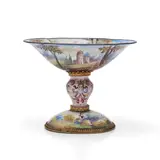 Viennese Enamel Salt Cellar, Austria, 19th century,
