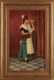 Vincent G. Stiepevich, The Prying Maid, oil on canvas