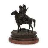late 19th/early 20th century, by Russian Patinated Bronze Farewell Kiss, offered Apr 2023