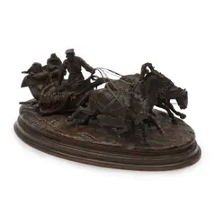 Russian Bronze Troika, late 19th/early 20th century,