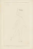 Paul Klee, Entspannung im Schreiten, 1928, Tuschfeder auf Papier auf Karton, auf festen Karton aufgezogen