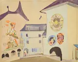 Der Zytgloggeturm in Bern by Ernst Ludwig Kirchner, 1933, Aquarell über Kreide auf festem Papier, sold Nov 2011
