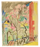 Frühling (Königstein) by Ernst Ludwig Kirchner, 1916, Aquarell über Bleistift auf glattem Papier, sold May 2011