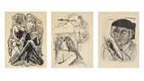 Max Beckmann, Day and Dream (Tag und Traum), 1946, Original-Leinenmappe mit 15 Lithografien, jeweils auf Papier, sowie Titelblatt und Kolophon auf einem Doppelbogen Bütten