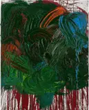Hermann Nitsch, Schüttbild, 2021, Acryl auf Leinwand