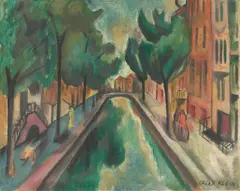 Cesar Klein, Kanal, 1916, Öl auf Leinwand