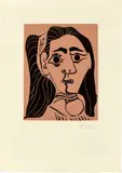 Jacqueline au bandeau III by Pablo Picasso, 1962, Farblinolschnitt auf Arches-Velin, sold Dec 2023