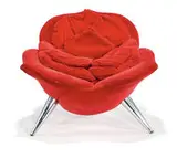 Masanori Umeda, Red Rose chair, 1990, Velour upholstery