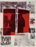 Robert Rauschenberg, Why You Can't Tell #2 (from Suite of Nine Prints), 1979, Offset lithograph in colors with collage on wove paper