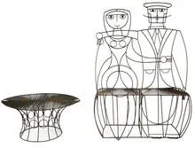 John Risley, Suite of furniture (6), c. 1965, Enameled steel