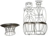 John Risley, Suite of furniture (6), c. 1965, Enameled steel