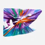 Signed Shark Spin Painting by Damien Hirst, 2009, acrylic on paper, sold Jun 2021