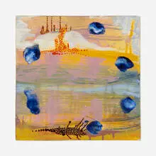 Eva Lundsager, Round Picture, 1991, oil and varnish on wood