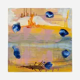 Eva Lundsager, Round Picture, 1991, oil and varnish on wood
