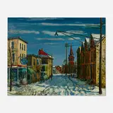 Walter Emerson Baum, Snow in Manayunk, c. 1945, oil on Masonite