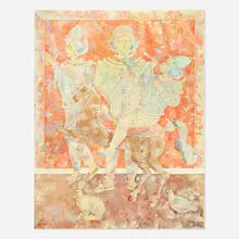 Sakti Burman, Rêve, 1981, oil and acrylic on canvas