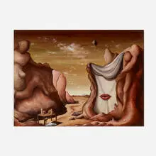 Gray Foy, Untitled Surrealist Landscape, c. 1945, oil on panel