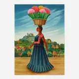 Luis Covarrubias Duclaud, Flower Vendor, 1959, oil on canvas