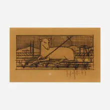 Untitled by Bernard Buffet, 1954, graphite on paper, sold Jun 2021
