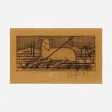 Bernard Buffet, Untitled, 1954, graphite on paper