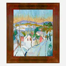 Buckingham Mountain by Joseph Barrett, 2005, oil on canvas in artist's frame, sold Jun 2021