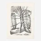 Charles E. Burchfield, Untitled (The Winter Tree), lithograph