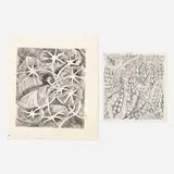 Charles E. Burchfield, Untitled (Spiraling Palm Trees), lithograph