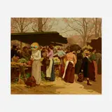 C.T. Guillermot, Marche de Versailles, oil on canvas