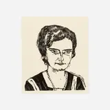 Max Beckmann, Bildnis Frau H.M. (Naila), 1923, woodcut