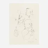 George Grosz, Three Figures, lithograph