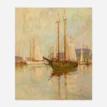 Paul King, The Harbor, oil on canvas
