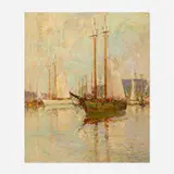 Paul King, The Harbor, oil on canvas