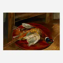 Joe Jones, Cock Pheasant, oil on panel