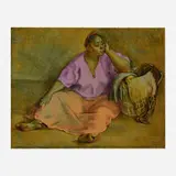 Mujer con canasto by Francisco Zúñiga, 1979, lithograph in colors, sold Jun 2021