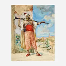 Georges Clairin, Untitled, 1875, watercolor and gouache on paper