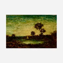 Untitled by Ralph Albert Blakelock, oil on board, sold Jun 2021