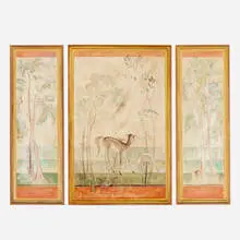 Olive Rush, Forest Rhythms, mixed media on board (triptych)