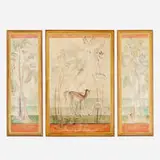 Olive Rush, Forest Rhythms, mixed media on board (triptych)