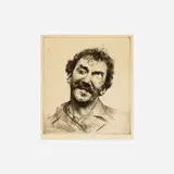 Mortimer Luddington Menpes, Whistler: Wiser than the Wise, c. 1885, drypoint