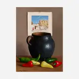 William Acheff, Taos and Chilies, 2001, oil on linen