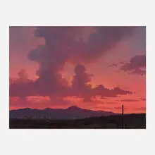 Michael Stack, Red Twilight Over Tucson, 1991-92, oil on linen