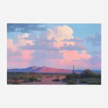 Michael Stack, Evening Sky Desert Land, 1993, oil on linen