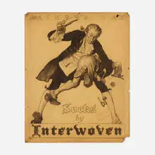 Norman Rockwell, Study for Father's Day, Socks by Interwoven, 1935, graphite on paper