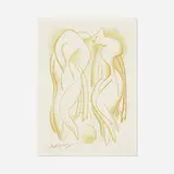 Alexander Archipenko, Bathers, 1950, lithograph in colors