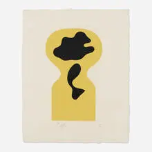 Jean Arp, No. 2 (from Le soleil recerclé (Around the Sun) portfolio), 1966, woodcut in colors on Japon nacre