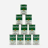 Enrique Chagoya, Pyramid Scheme, 2009, aluminum cans with archival pigment print labels