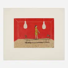 Stephen Chambers, The Demonstrator, 2003, etching with chine collé in colors