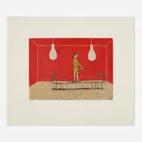 Stephen Chambers, The Demonstrator, 2003, etching with chine collé in colors