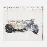 Christo & Jeanne-Claude, Wrapped Motorcycle/Sidecar (project for Harley-Davidson,1933 VL model)