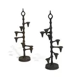 Jens Quistgaard, adjustable candelabra, pair